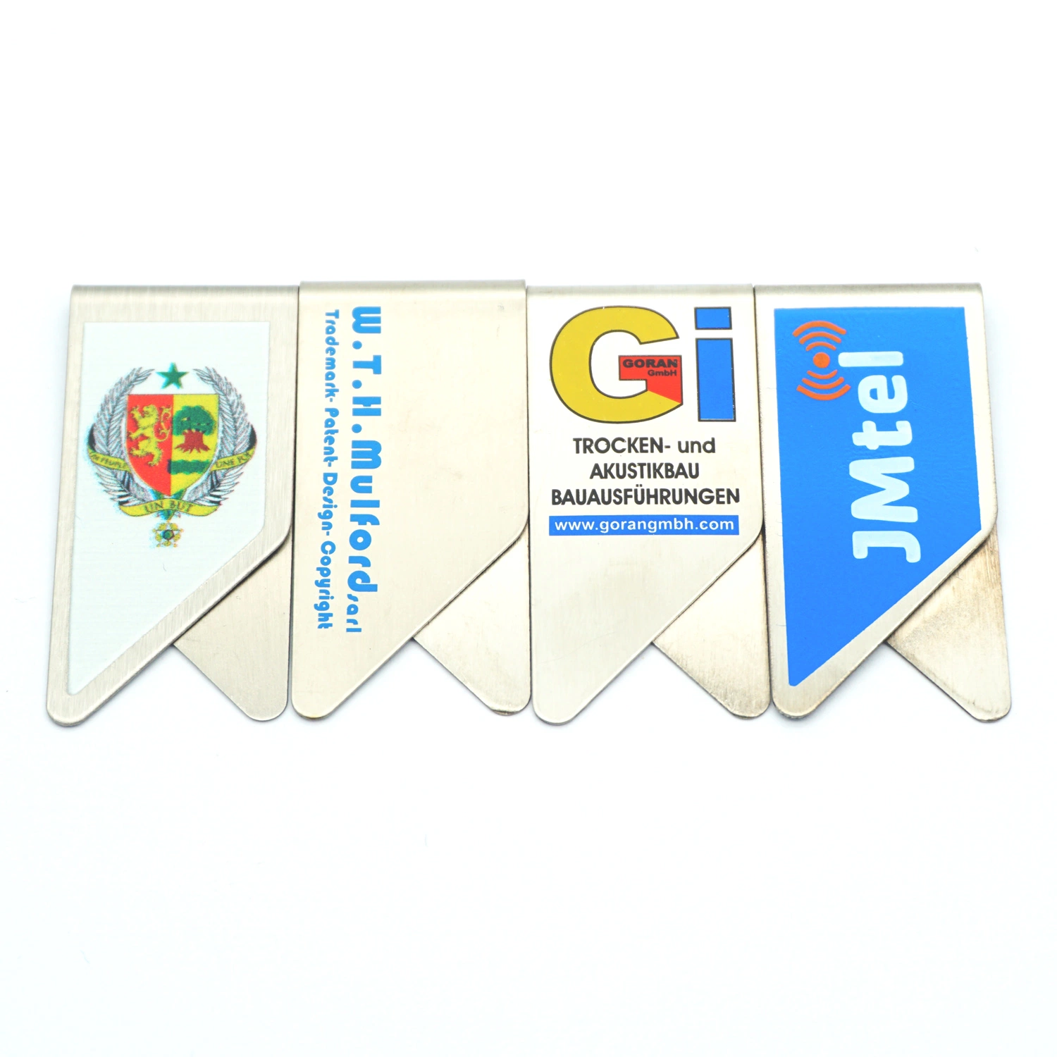 Custom UV Print Logo Paper Clips Дешевые закладок Металлические клипы Для промоакции