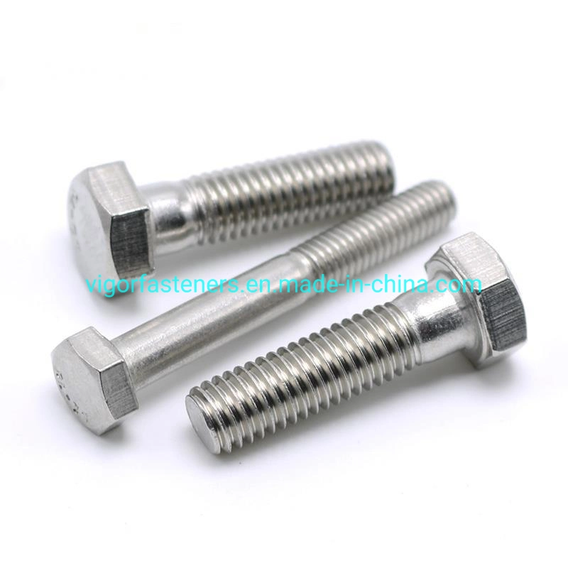 Stainless Steel 316 DIN931 Hexagon Head Bolt Half Thread A4 Hex Bolt High quality/High cost performance Fastener Hardware for Concrete