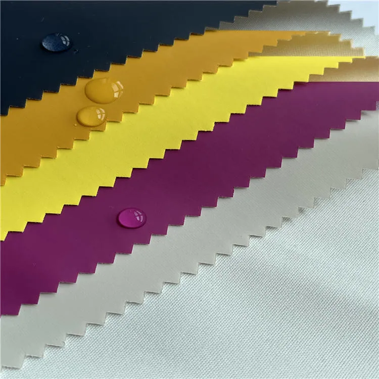 Release Paper PU Transfer Coating Fabric PU Coated Fabric 100%Polyester Down Jacke