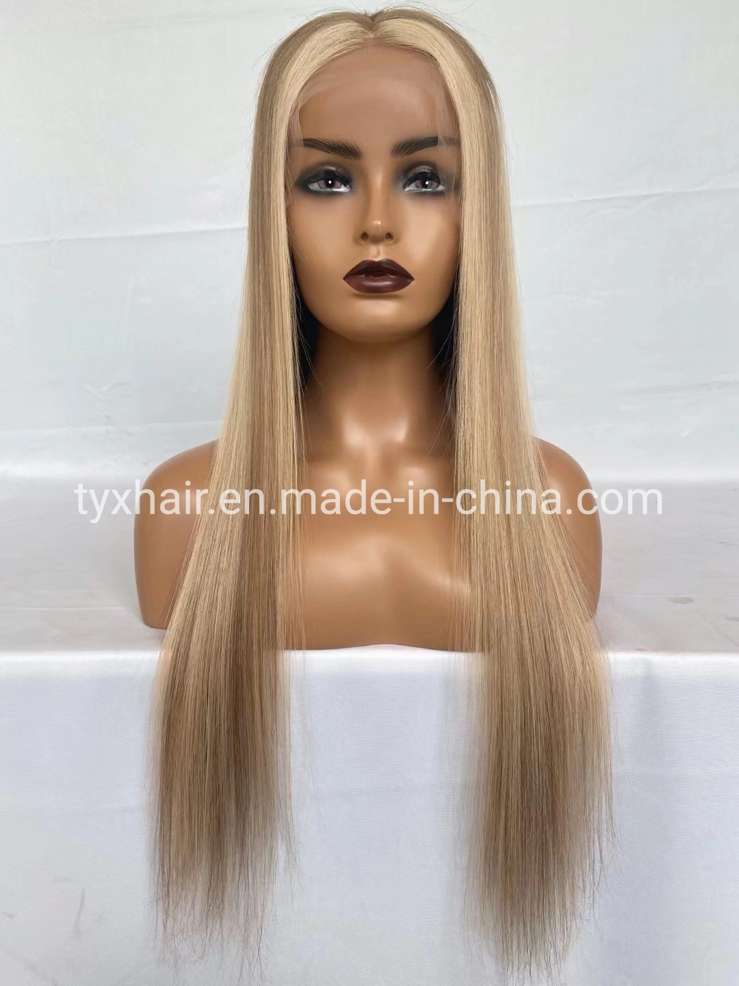 Ombre Highlight HD Lace Front Wigs Human Hair Pre Plucked 150 Density Honey Blonde Straight Human Hair Wigs for Women Soft Transparent Frontal Wig Colored