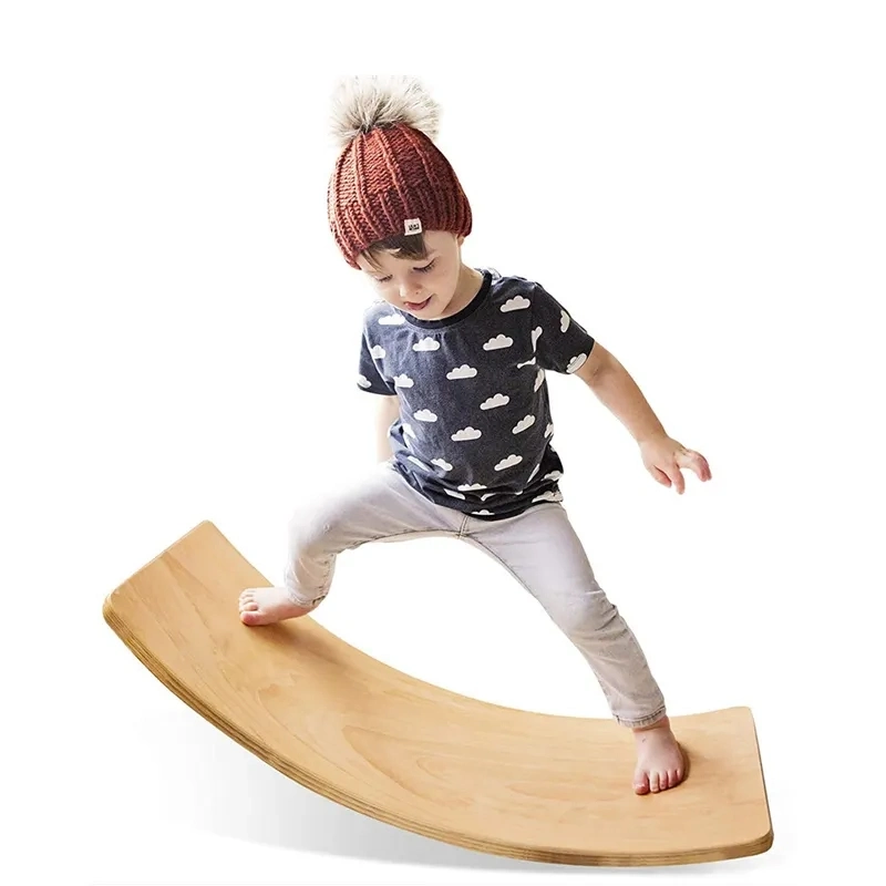 Los niños de la junta de oscilación de madera bebé Yoga para niños Gimnasio llenas de curvas de balancín personalizado Balance Board