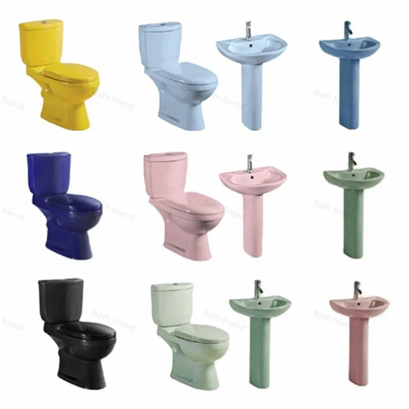 Bathroom Furniture Cheap Toilet Bowl Water Closet Golden Diamond Basin Sink Cheap Sanitary Ware Sets