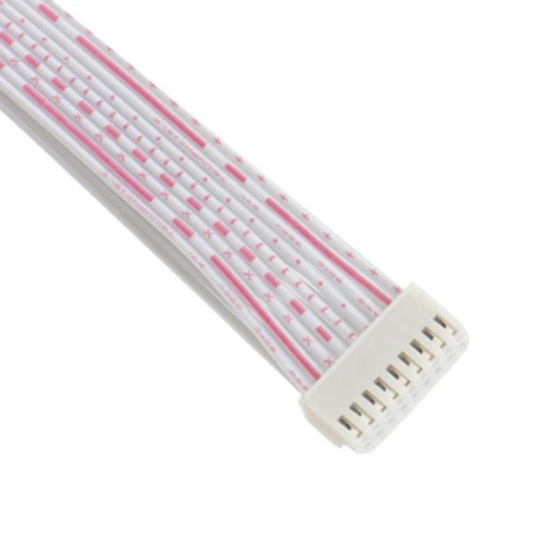 UL2468 Flat Cable Red and White 8 Pin 3 Pin Lighting Fixtures PVC Flexible Ribbon Electric Wire Cable