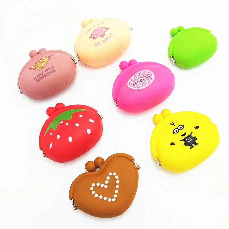 Mini étui à monnaie en silicone animaux petit étui à monnaie portefeuille Porte-clés en caoutchouc silicone pour femmes Sac à monnaie pour enfants Cadeaux