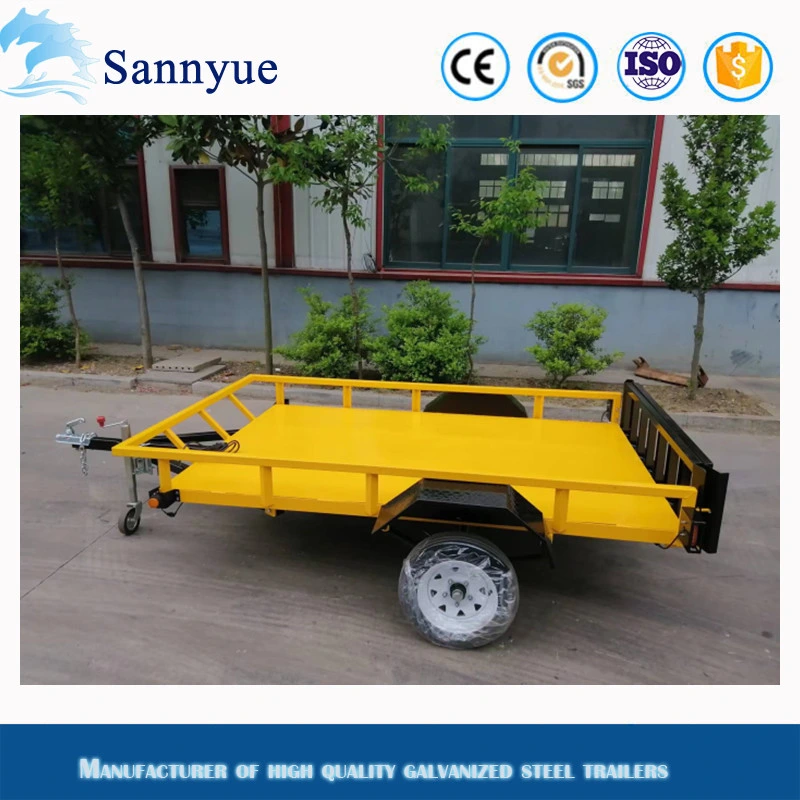 1 Ton Yellow Flat Floor Trailer ATV / Economy Trailer