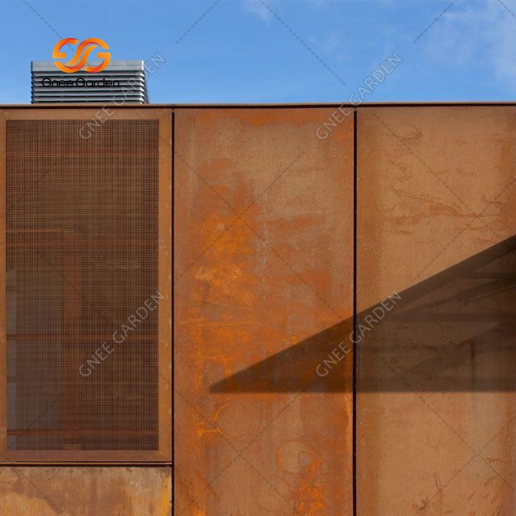 Modern Design Corten Facade Carve Panel Metal Exterior Cladding Curtain Wall Paneling Outdoor Hotel Office Building Decoration