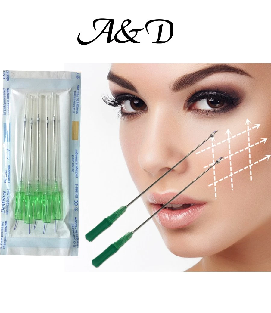 Hot Selling Korea Ultra V Line Lifting 4D 6D Cog Blunt Cannula Pdo Lifting Thread 21g19g for Cheek Eyebrow Lifting