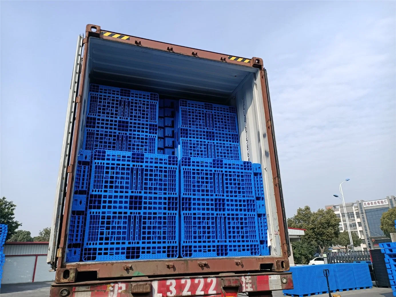 Material HDPE frente único de estilo y Tipo de entrada de 4 vías de transporte de palets de plástico