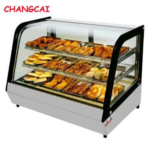 Ftc-90 Display Refrigerator Refrigerated Curved Glass Side Bakery Cake Display Showcase Floor Standing Refrigerator