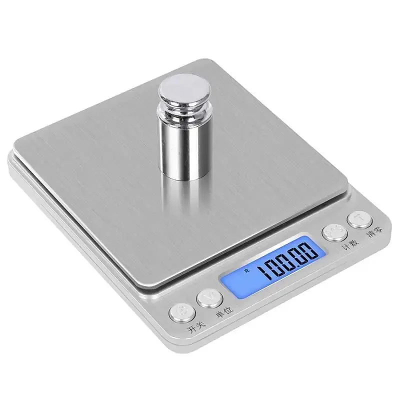 3kg Digital Kitchen Food Jewelry Weighing Scale with 0.1g 0.01g Accuracy