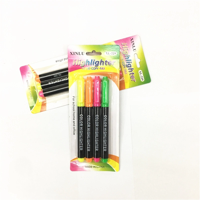 4 Color Highlighter Marker Pen for Office Supply