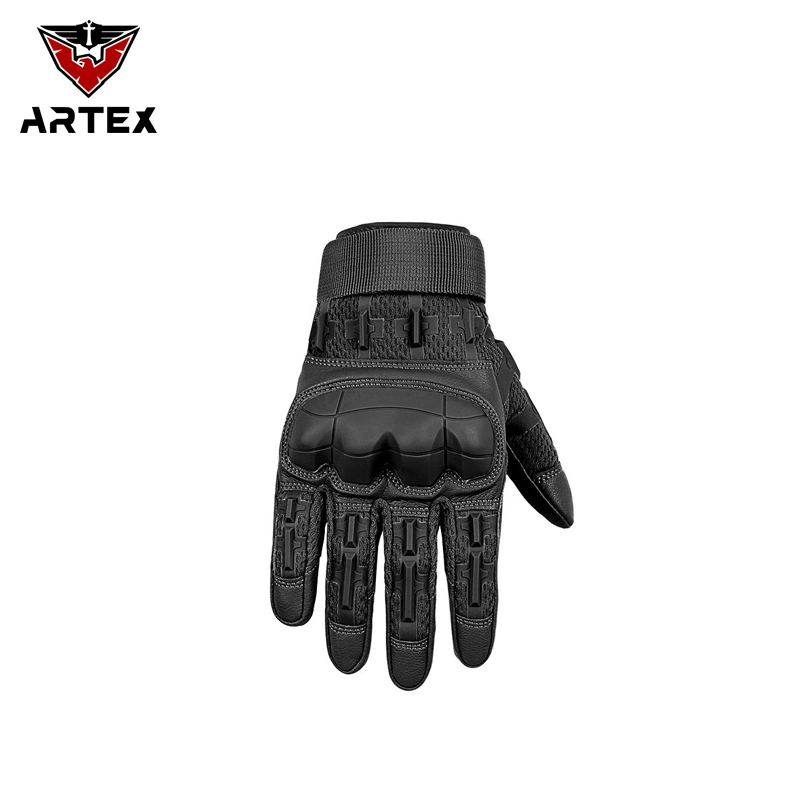 Custom Wholesale/Supplier Leather Racing Gloves Carbon Fiber Non-Slip Protective Gloves