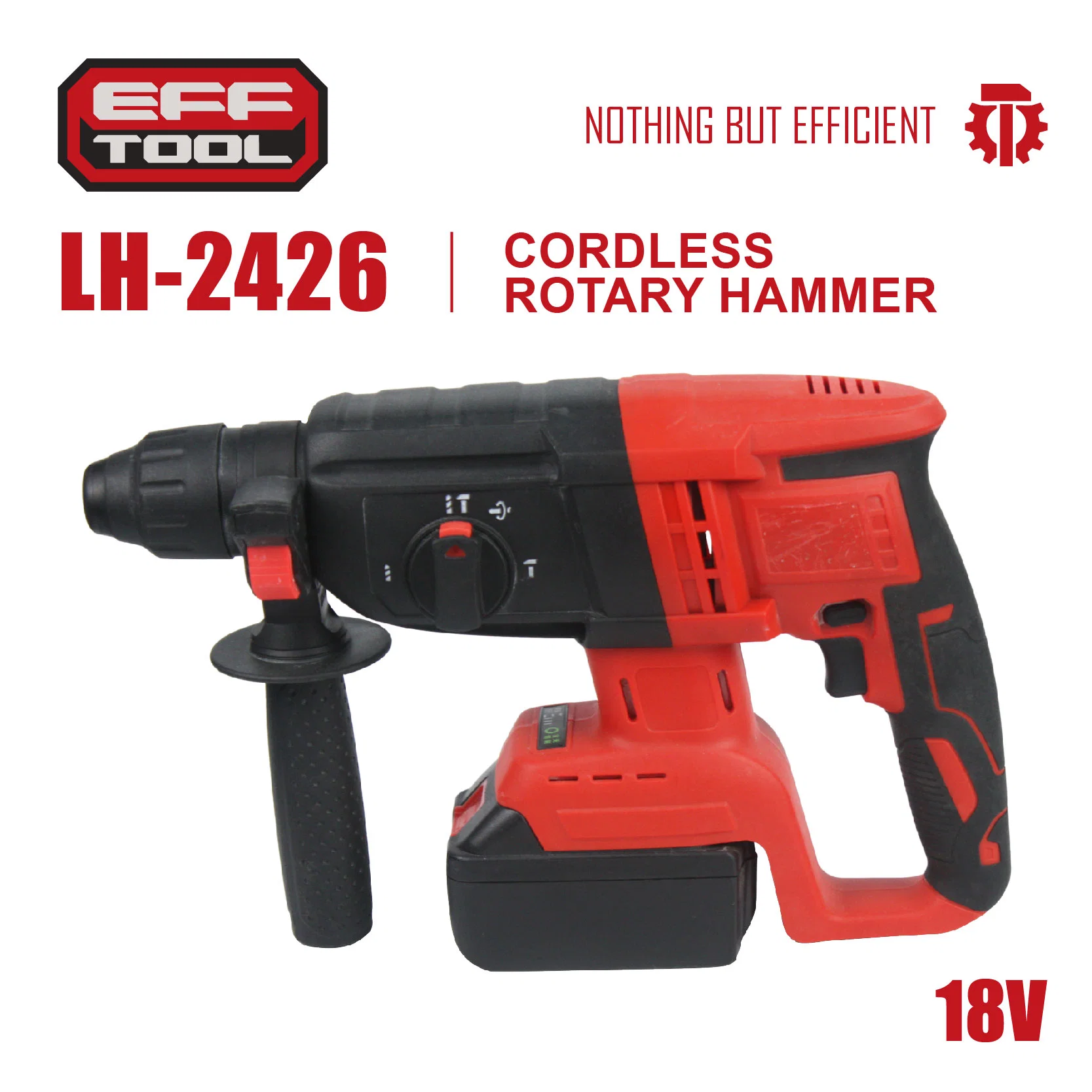 Efftool 21V Super Powerful Lithium-Ion Battery Cordless Rotary Hammer
