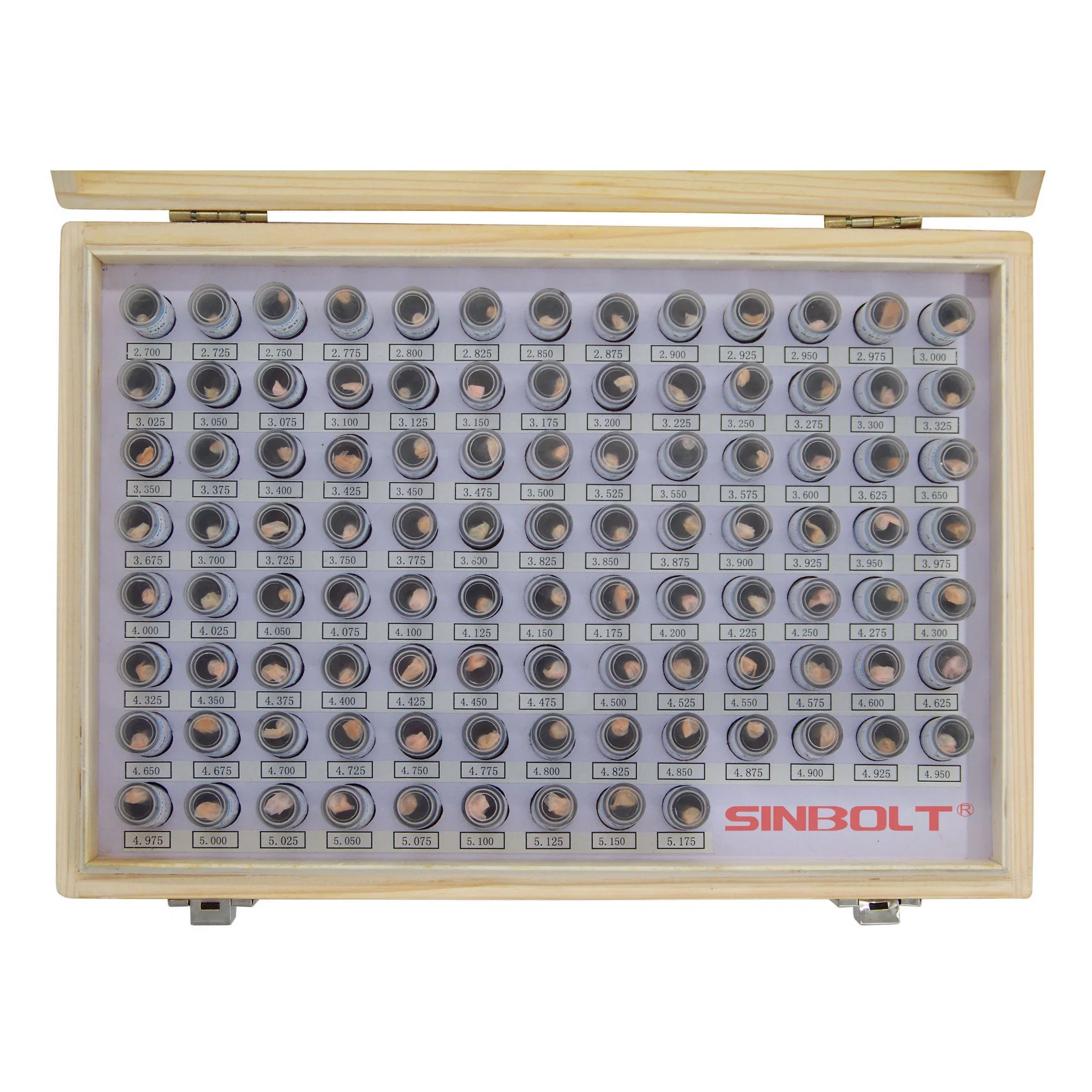 Precision Pin Gauge, Pin Gauge Set, 0.200-5.175mm (Interval: 0.025, 200PCS)