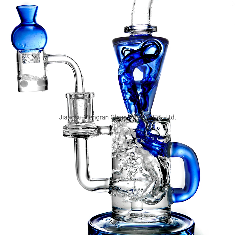 9,4 Zoll Recycle Glass Smoking Water Pipe Hookah Showerhead Perc DAB-Rig