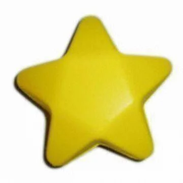 Yellow Star Shape PU Foam Stress Reliever Souvenir Toys OEM Promotion Stress Ball