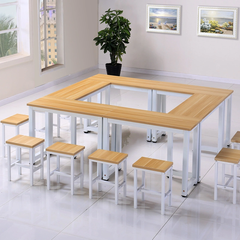طاولة تدريب طاولة تدريب طاولة مكتب خشبي بسيطة للطلاب