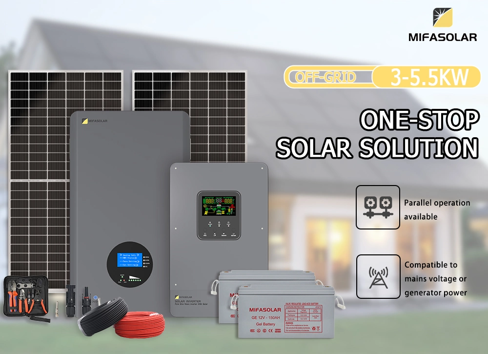 гибридный инвертор-солнечная система мощностью 5 квт 8 квт для промышленного использования