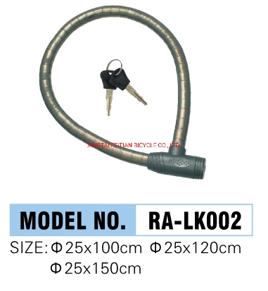 قفل الدراجة الكابل الحلزوني الصلب مضاد للسرقة العجلة الأمامية في نموذج اليورو قفل الدراجة