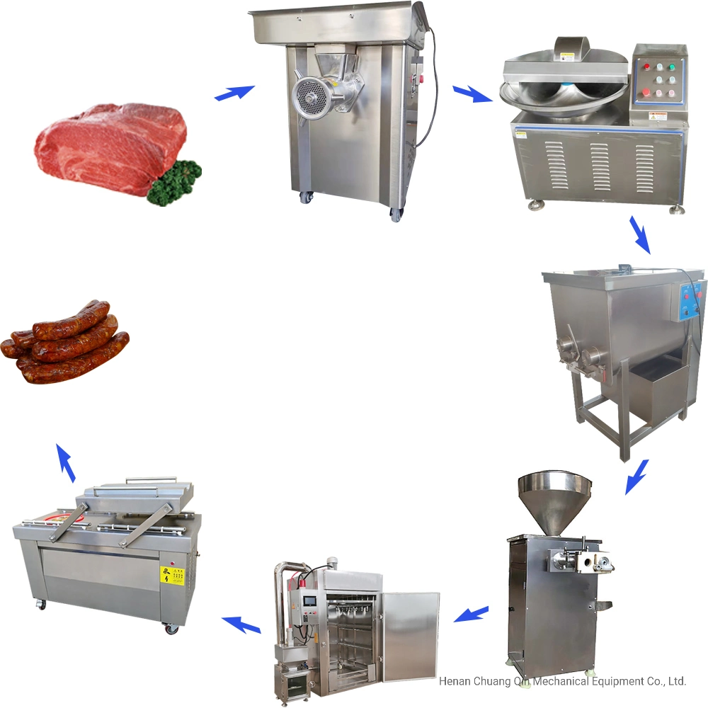 High Efficiency Machinery Sausage Meat Bowl Cutter Sausage Binding Machinery Machinery Industry Equipment Sausage Sausage Steam Oven Machinery