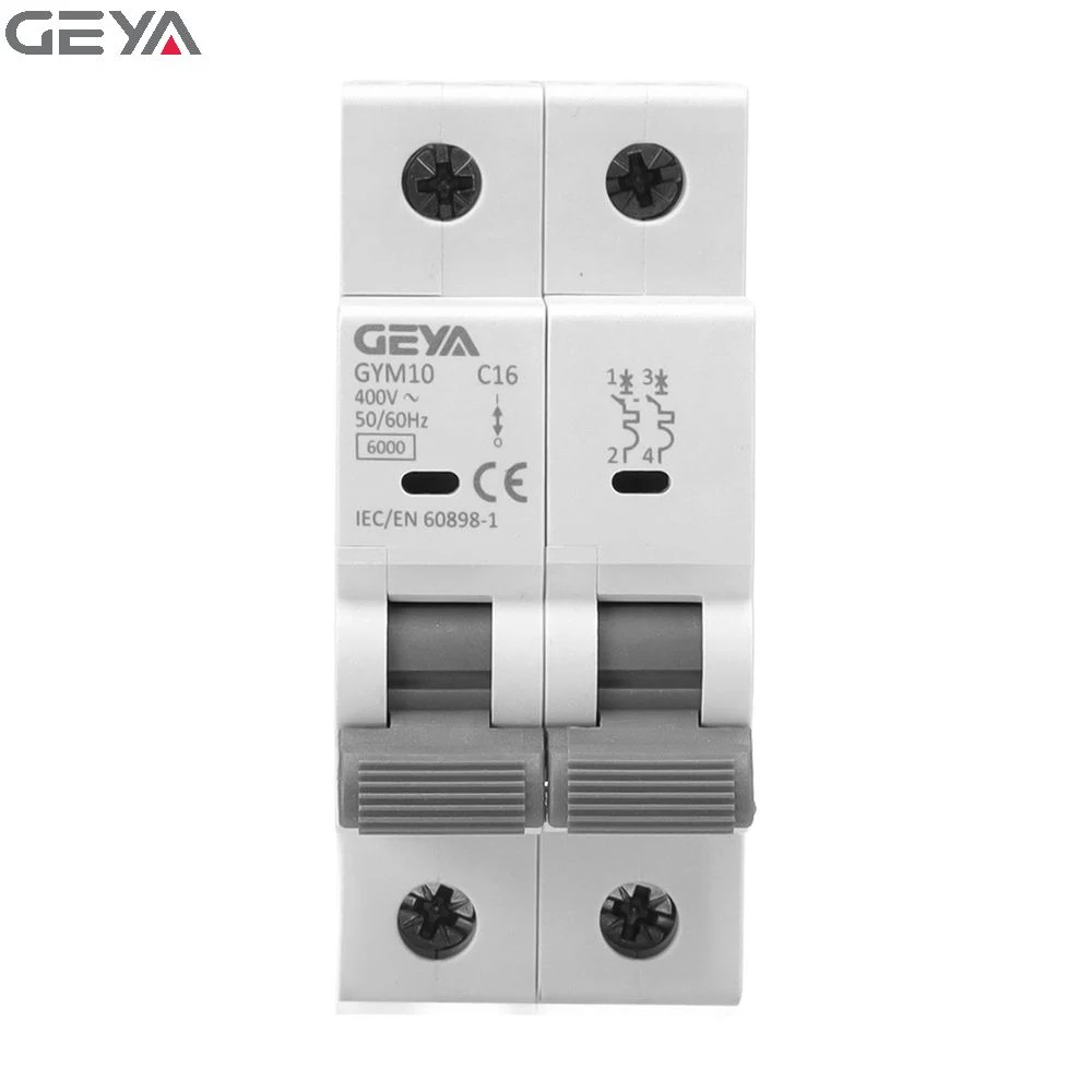 Geya Gym10 2p 6-25A 230V 400V AC DC MCB 1p 2P 3p 4p Schalter Miniatur-Leistungsschalter Mini-Leistungsschalter