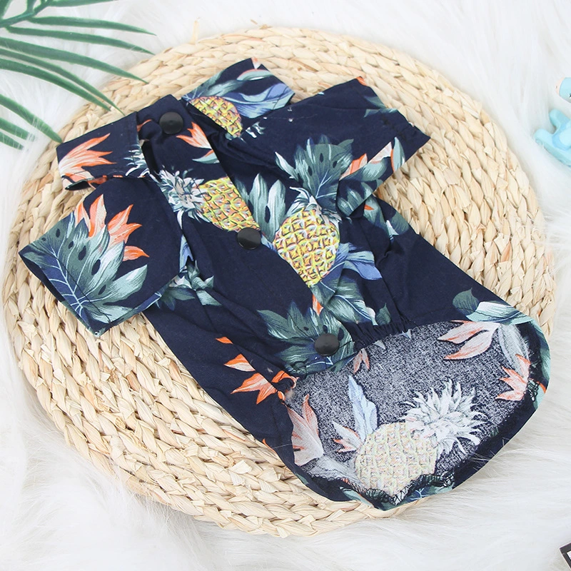 Summer Hawaiian Style Beach Dog Shirts Clothes Pet Products