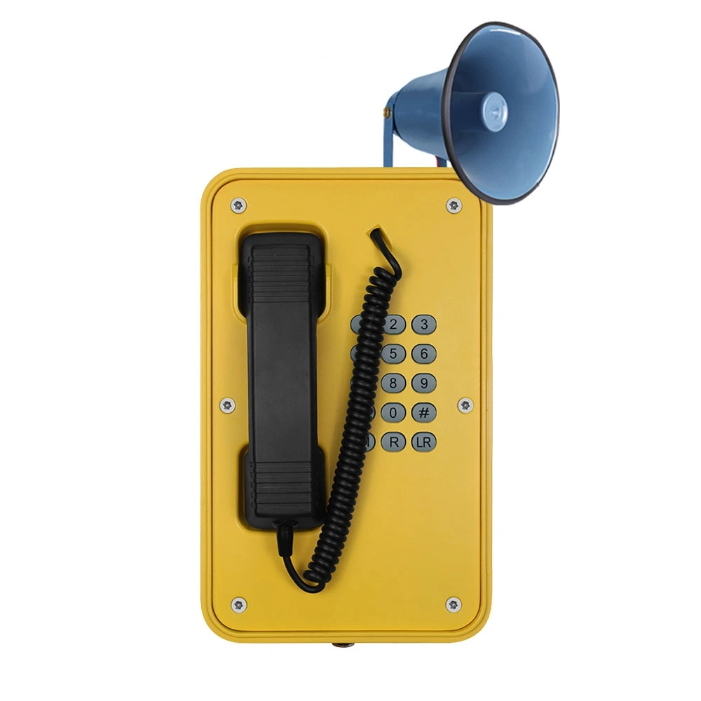 Amarillo impermeable al aire libre Teléfono de Emergencias Industriales