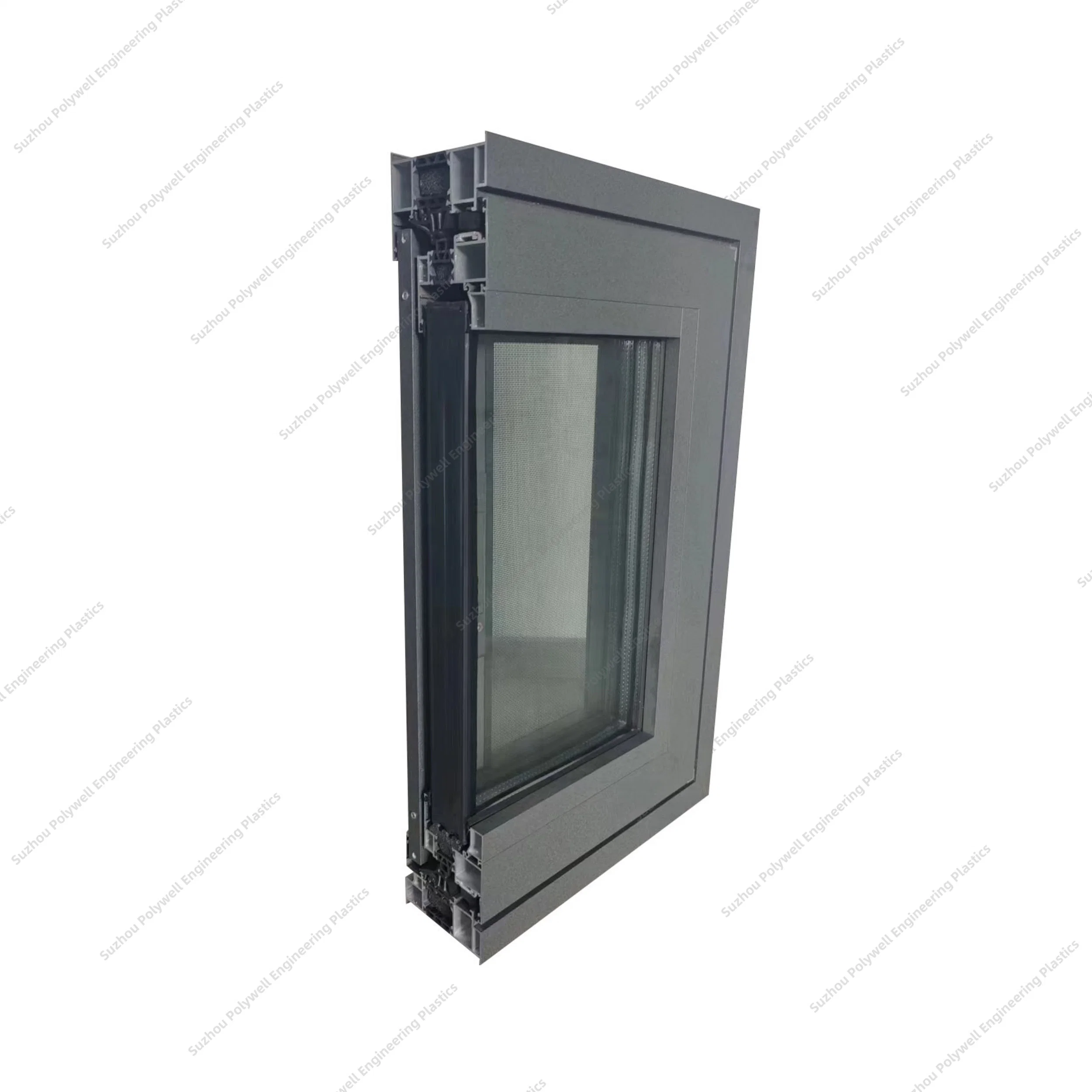 Fashionable Simple Stypa Sliding Aluminum Wooden Customized Single Double-Hung Sash Windows and Doors