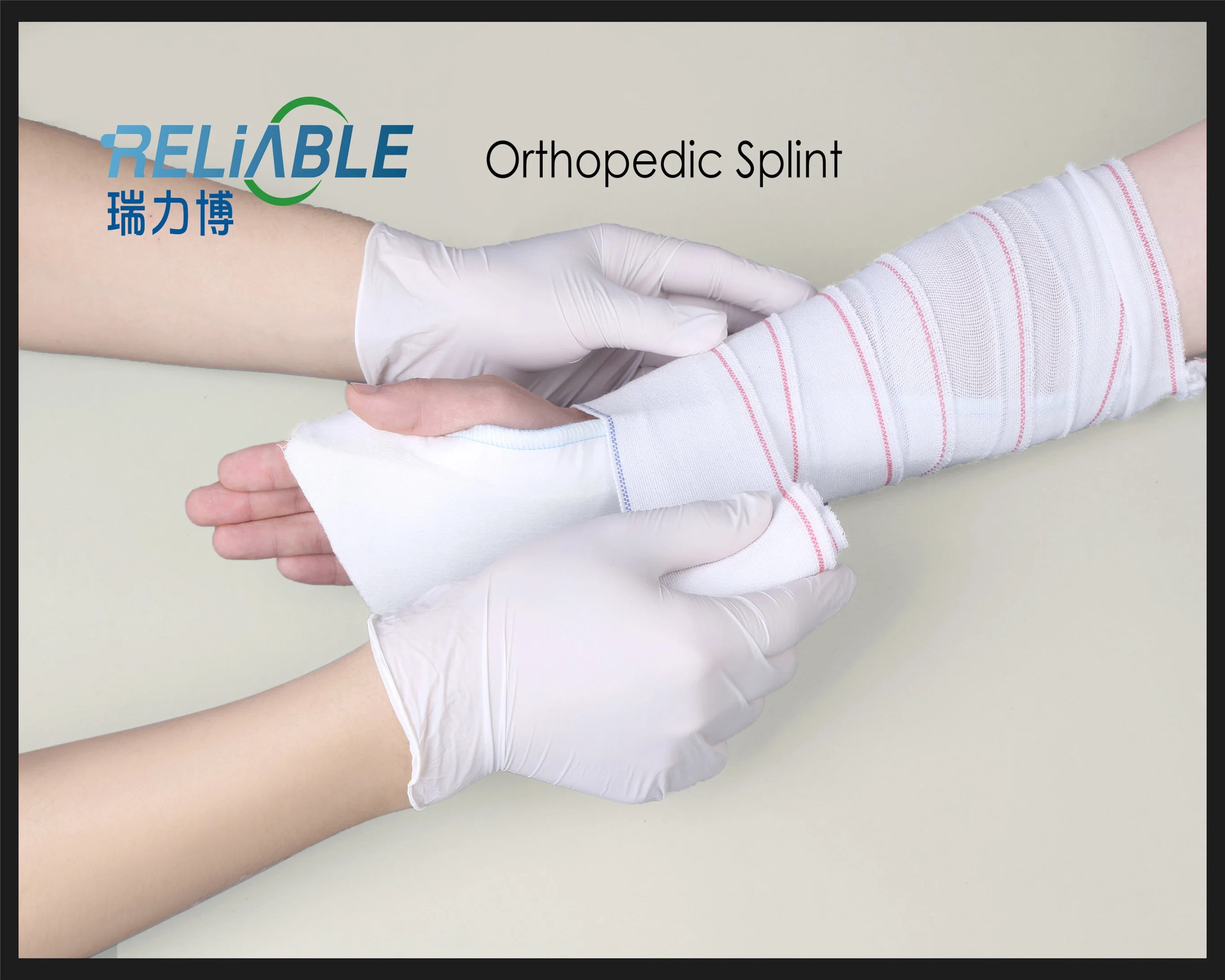 Endurecimiento rápido Orthopedic Synthetic Cast Splint para fractura ósea