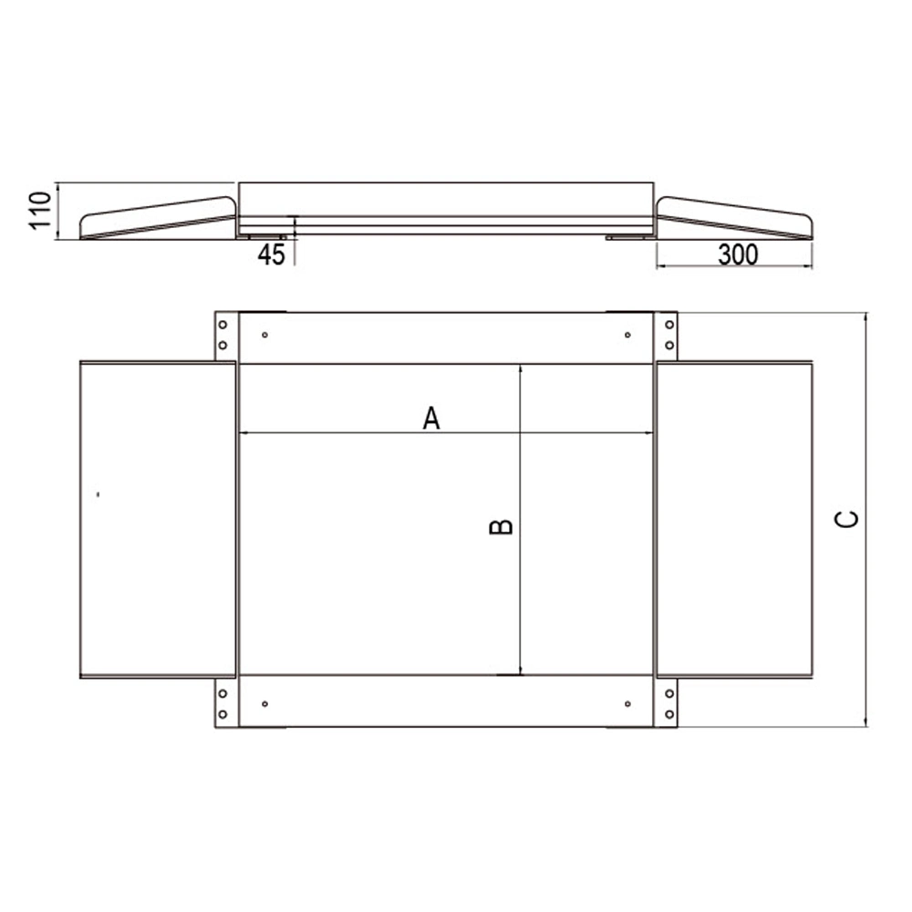 China Weighing Stainless Steel LED LCD Electronic Platform Floor Scale