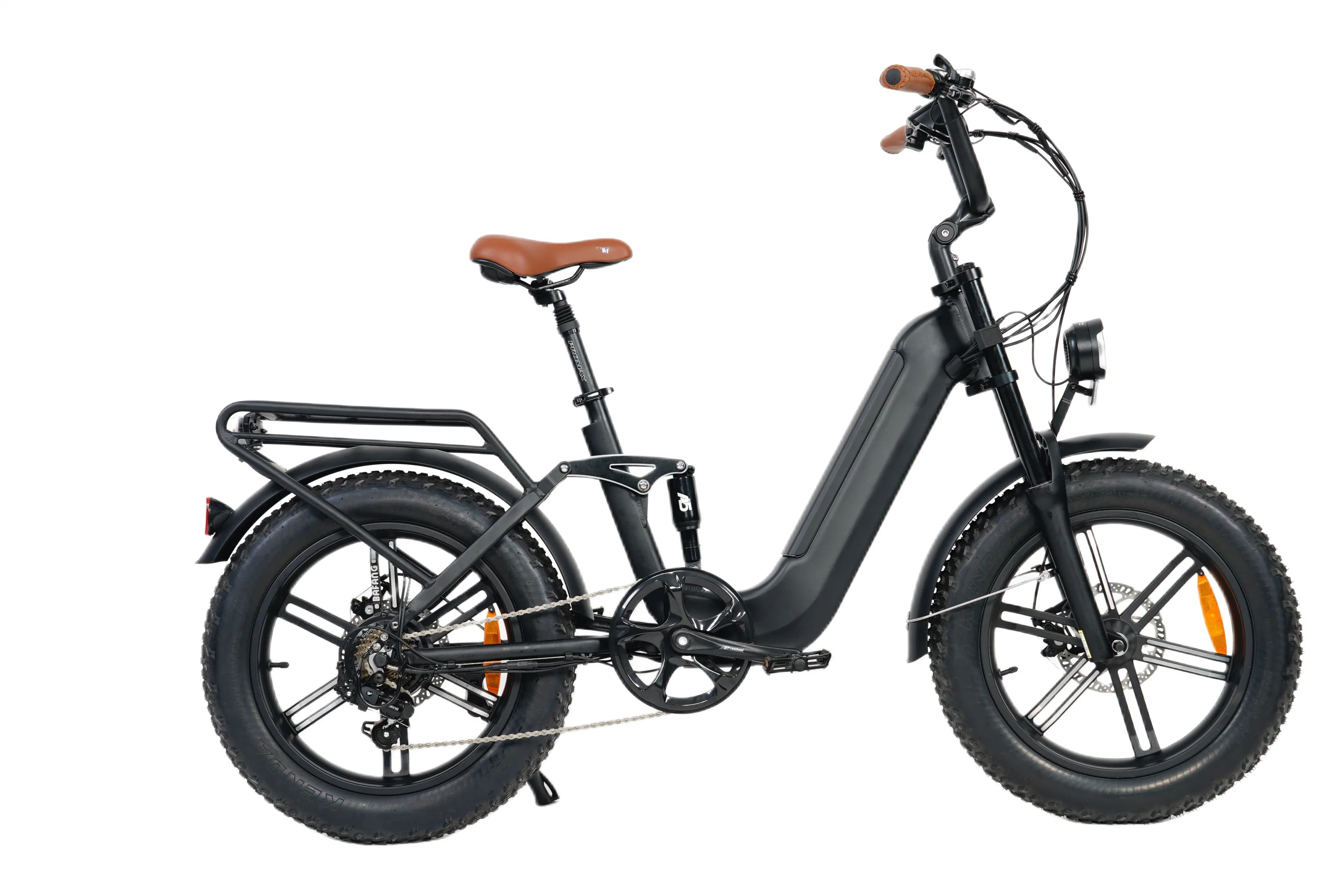 Queene/48V 750W batería oculta neumático de grasa Eléctrica E-bicicleta suspensión completa Bicicleta eléctrica de montaña