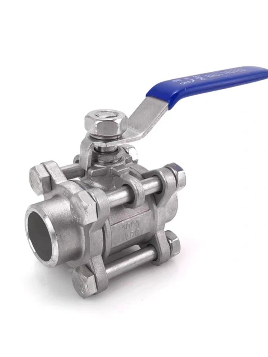 304 316 316L Stainless Steel Butt Welding Connection 3PC Ball Valve