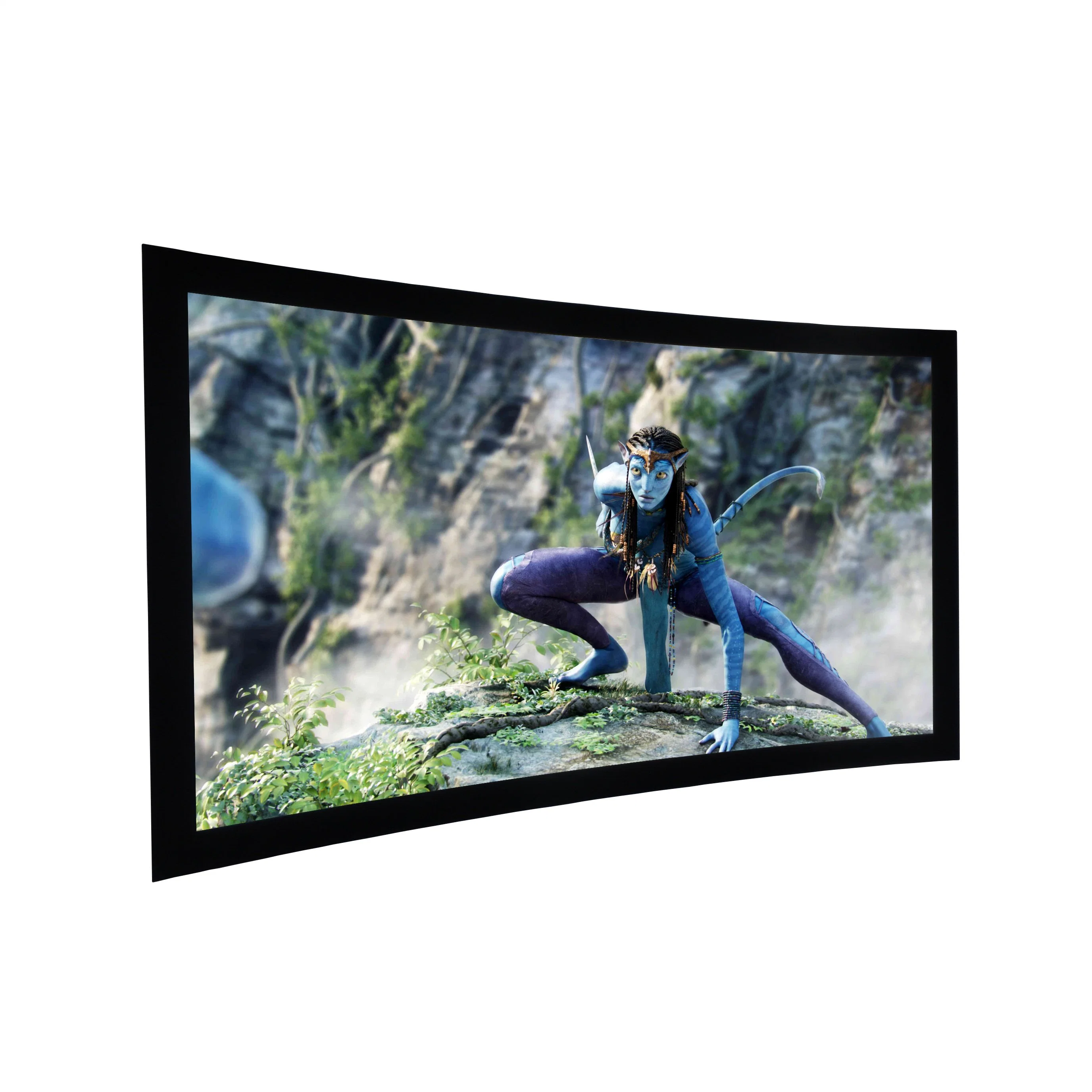 16: 9 100 Inch Curved Frame Projector Screen with Acoustically Transparent Fabric