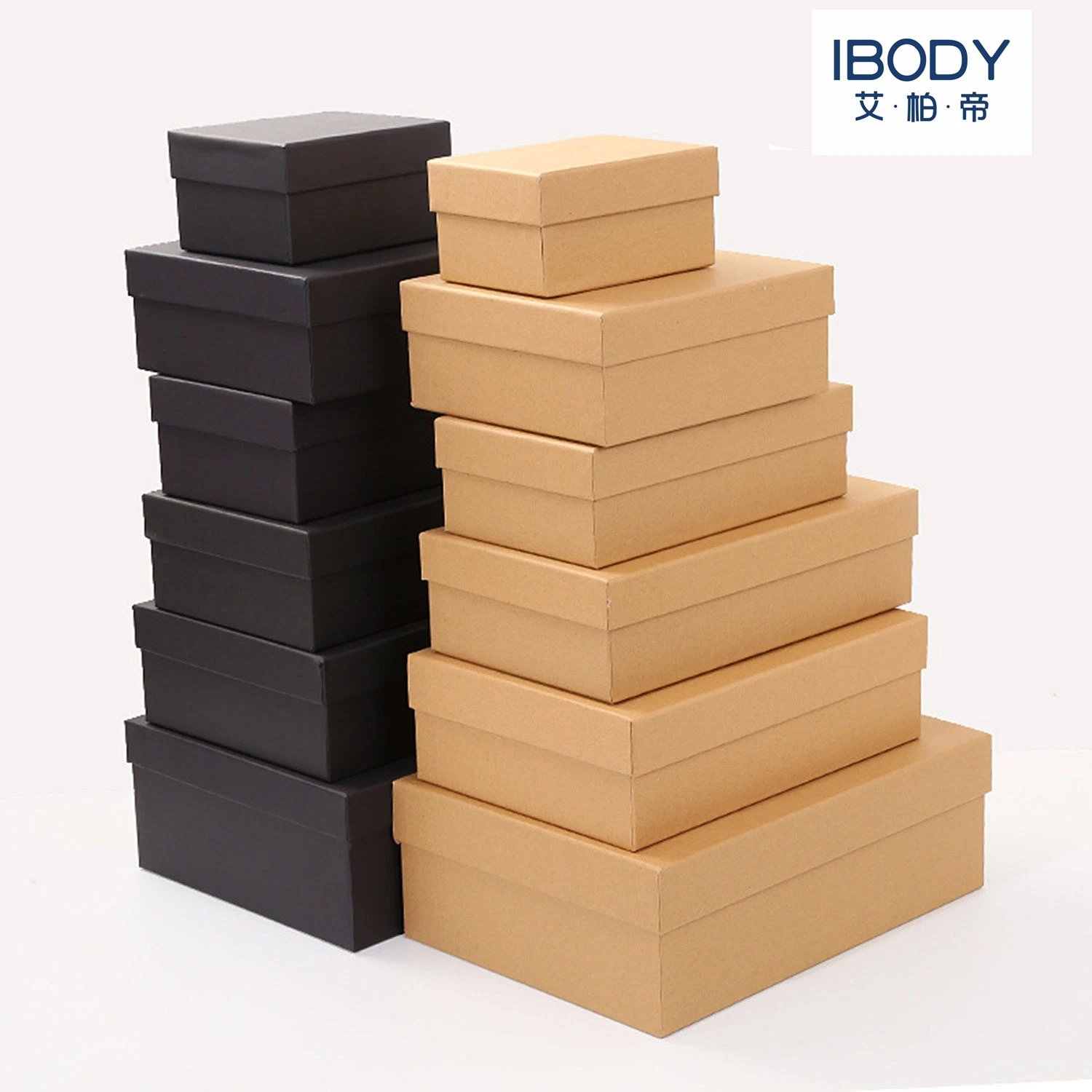 Hot Sale Cash Commodity Kraft Paper Box Recycled with Recycled Materials Cardboard Lid and Base Clothing Packaging Box