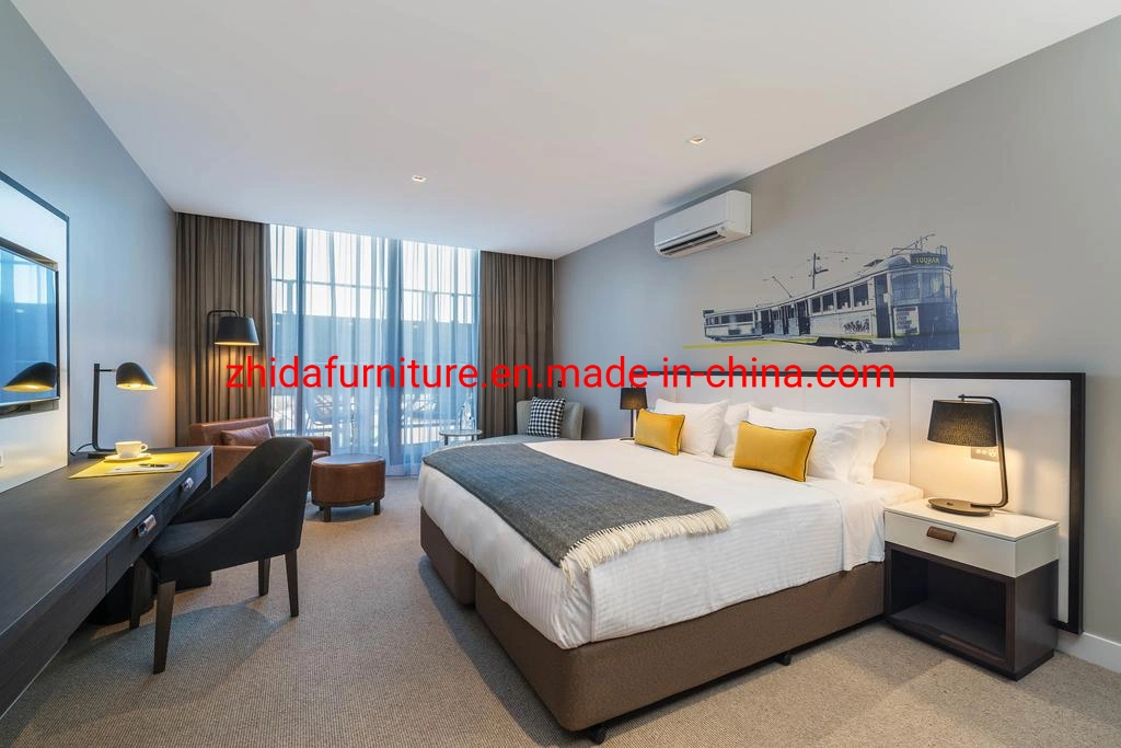 Moderno y lujoso apartamento chalet de madera Salón Dormitorio Hotel Juego de muebles de dormitorio cama matrimonial King