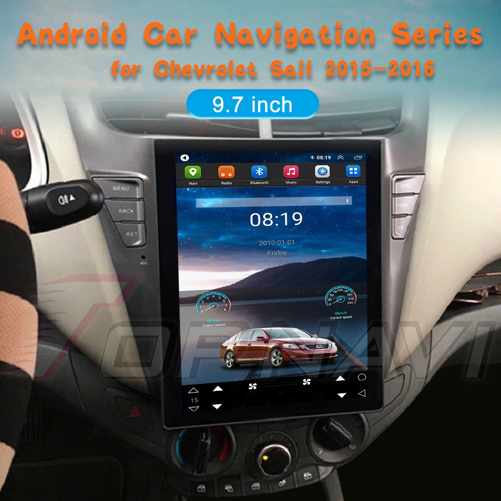 9.7 Inch Android 13 Car Speakers 4+64G Car Radio CD Player for Chevrolet Sail 2015 2016 Car Video System