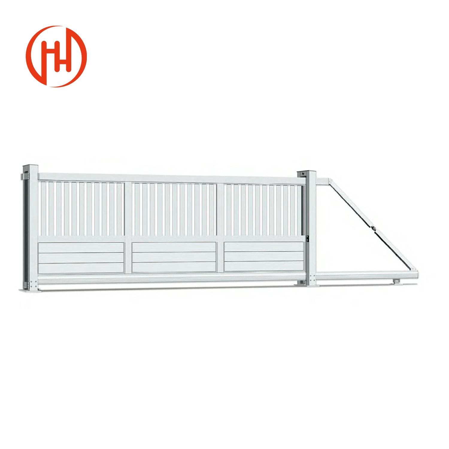 Aluminum Slat Fence Panels Electric Sliding Gate for House