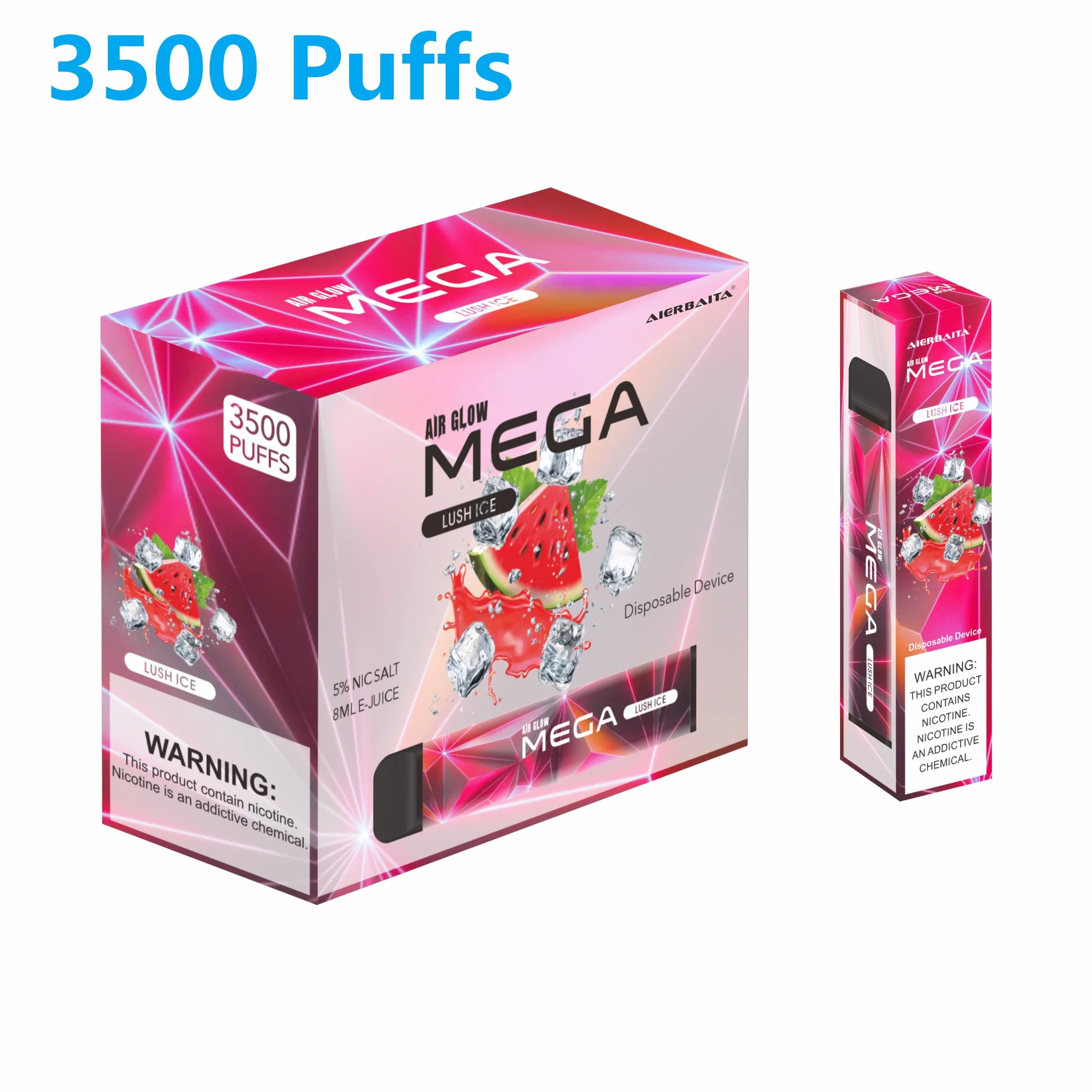 Best Seller de 3500 Puff Vape desechables desechables E-cigarrillo Vape plumas para la venta de la uva