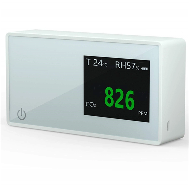 Alarma de Sensor infrarrojo Ndir analizadores de gases en el interior de vigilancia de la concentración de dióxido de carbono Mini monitor de la calidad del aire medidor portátil de CO2