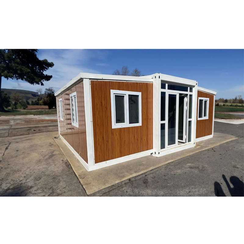 3 Bedroom Prefab Home Glass Walls Cheap Prefab Mini Tiny Container 2 Bed Home Bathroom Light Gauge Steel Structure Frame Expandable House