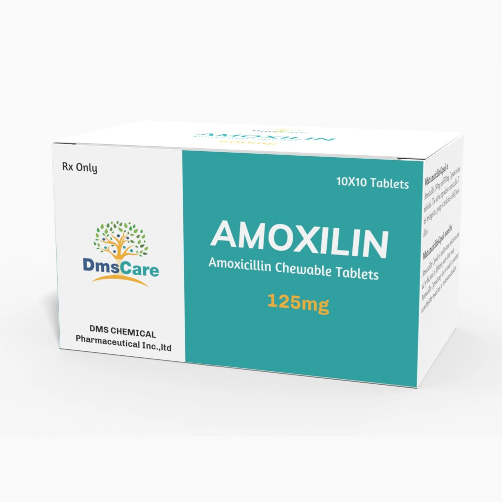 Amoxicillin Chewable Tablets 125mg Finished Medicine OEM