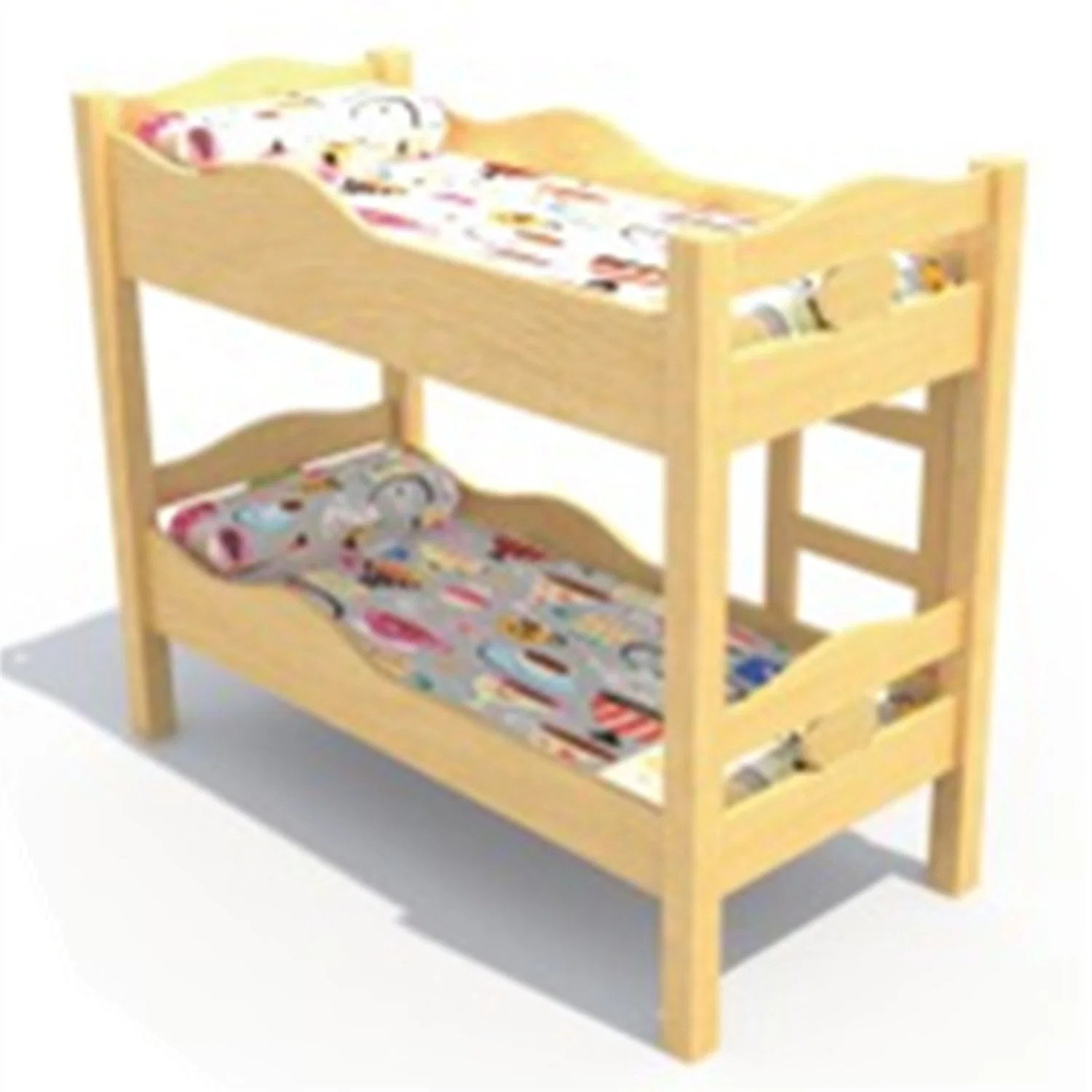 Children's Kindergarten Solid Wood Double Bed School Furniture