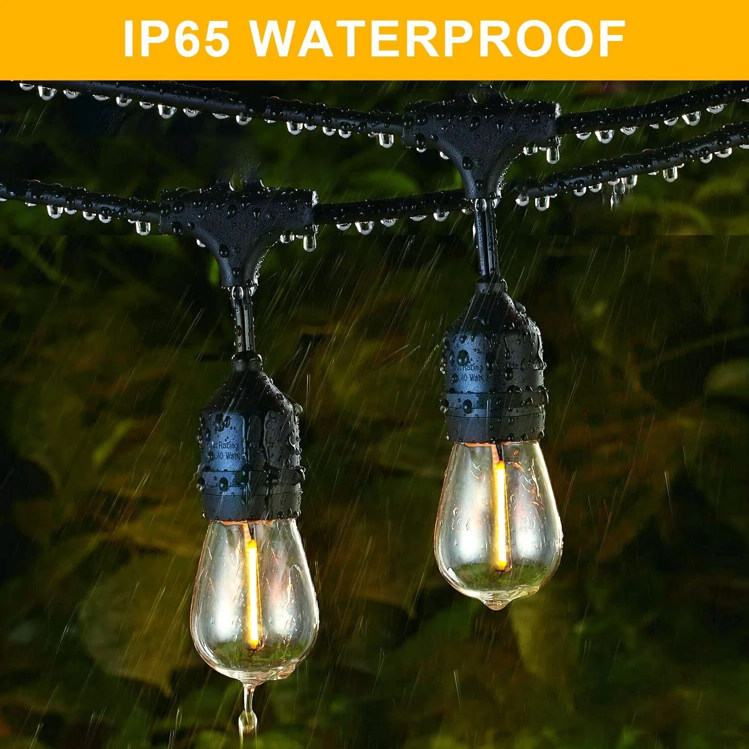 S14 Bulb 1W Warm Plastic Light Bulb Outdoor Waterproof LED Lights E27