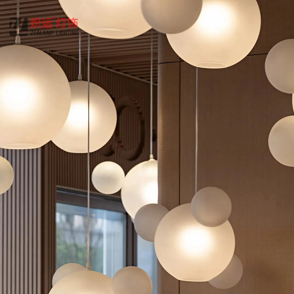 Moderne Verre Décorer Mariage Lumière Suspendue Éclairage de Restaurant LED Lustre
