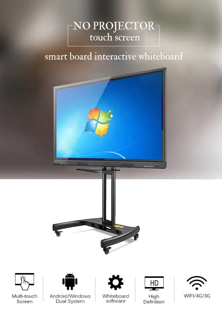 Interactive Whiteboard Aiyos Technology Education Traning Advertising Display LCD Screen