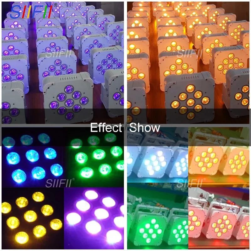 9X18W RGBWA UV Battery Powered LED Panel Light Home Disco LED PAR LED Mini Battery Wireless PAR Light