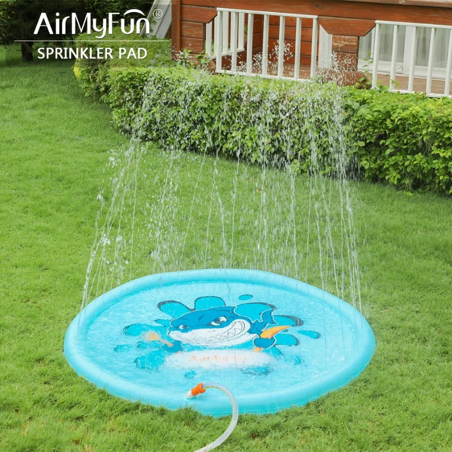 Fashion Inflatable Shark Backyard Garden Water Play Pad Toys for Kids