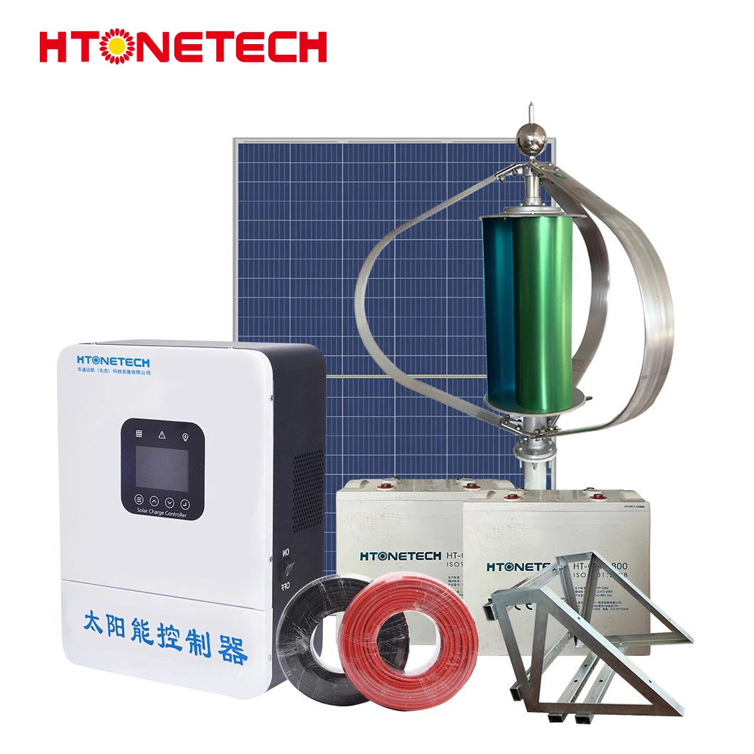 Htonetech 10 20 30W 12V monokristalline Solarpanel-Batteriefabrik Wärmespeicher China Best Wind Solar Hybrid-System mit Ladesteuerung Der Windenergieanlage