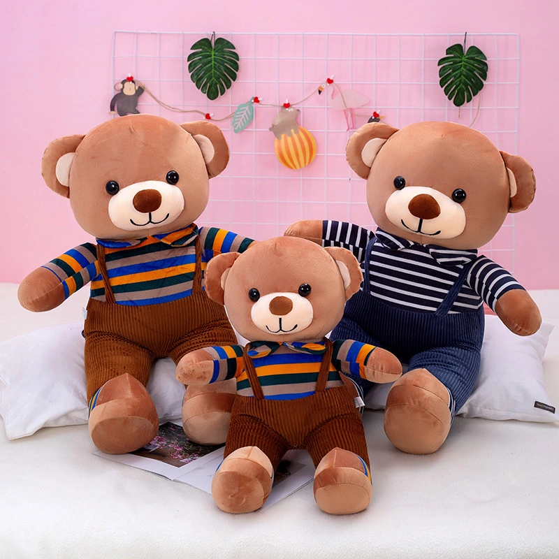 Cartoon Overalls Bear Doll Plush Toy Hug Bear Doll