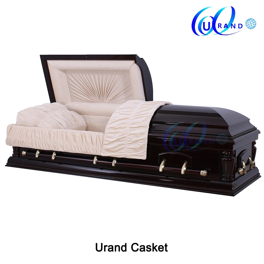 Black Matt Gloss Casket High quality/High cost performance Local Funeral Products Wooden Casket